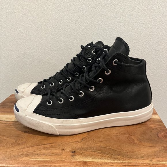 Converse Jack Purcell Leather Sneakers - Picture 1 of 8